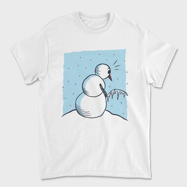 Tricou Barbati (Unisex), Snowman Peeing