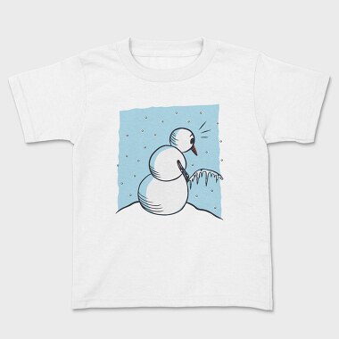 Tricou Copii, Snowman Peeing