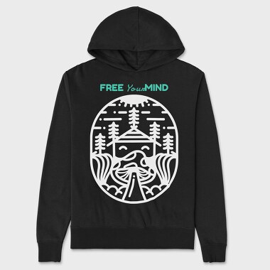 Free Your Mind, Hanorac Oversize Barbati (Unisex)