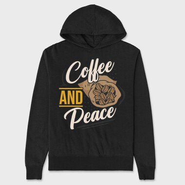 Coffee and Peace, Hanorac Oversize Barbati (Unisex)