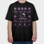 Hello Kitty Snowflake, Tricou Oversize Barbati (Unisex)