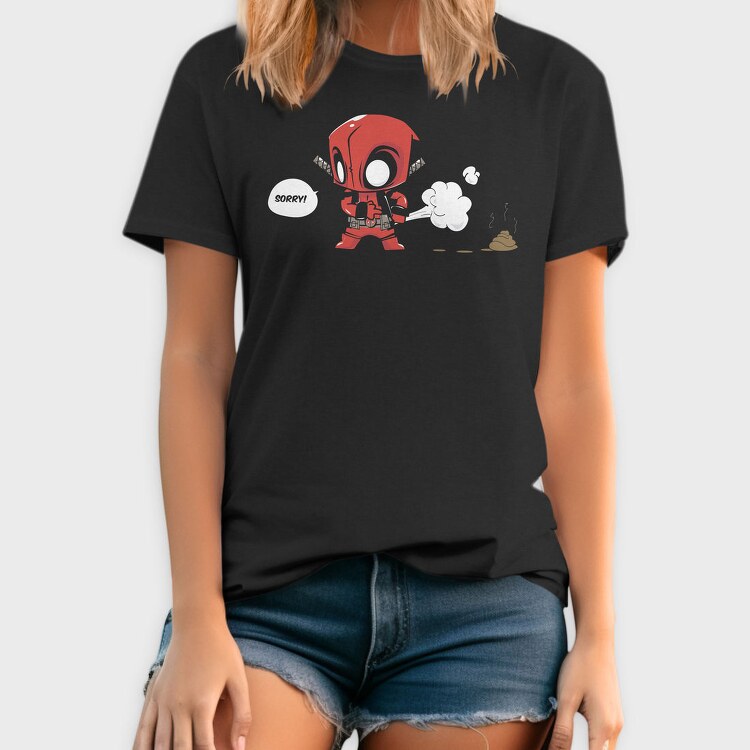 Deadpool Chibi Poop, Tricou Barbati (Unisex)