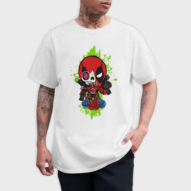 Deadpool Chibi Rose, Tricou Barbati (Unisex)