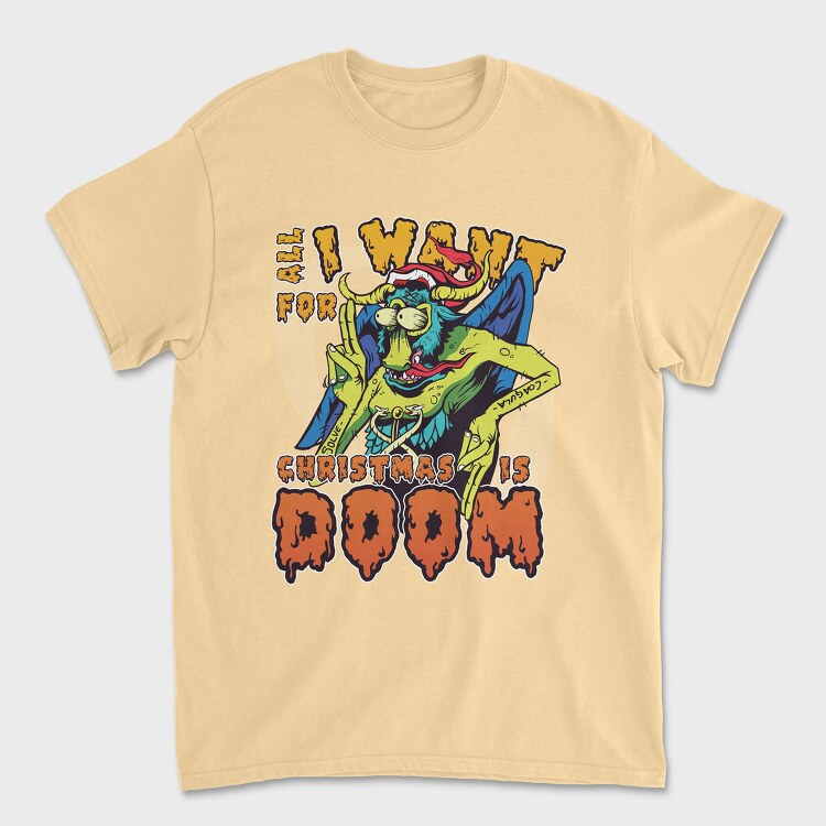 Tricou Barbati (Unisex), Christmas Doom