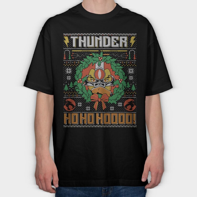 Thunder Ho Ho Ho, Tricou Oversize Barbati (Unisex)