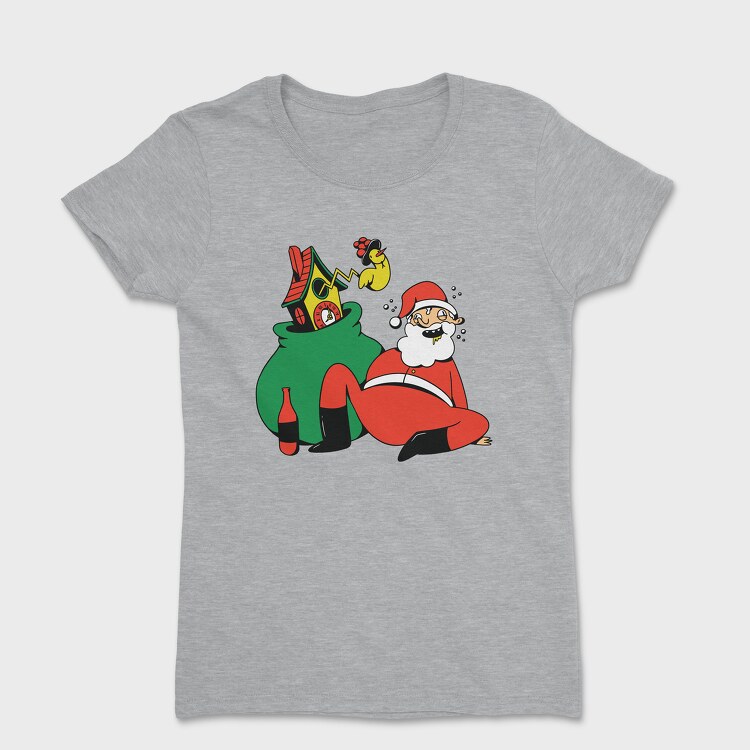 Tricou Femei, Drunk Santa