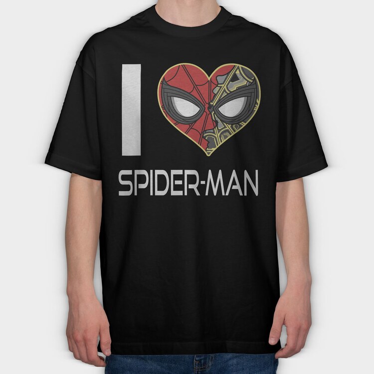 I Heart Spider Man, Tricou Oversize Barbati (Unisex)