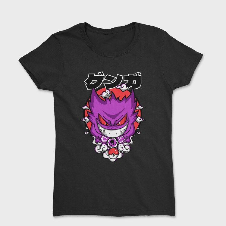 Tricou Femei, Menacing Gengar Pokemon