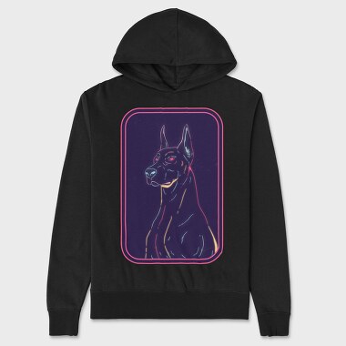 Doberman Dog, Hanorac Oversize Barbati (Unisex)