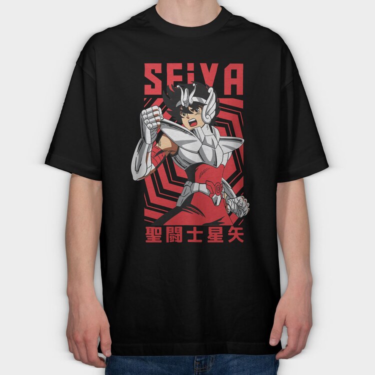 Seiya Warrior, Tricou Oversize Barbati (Unisex)