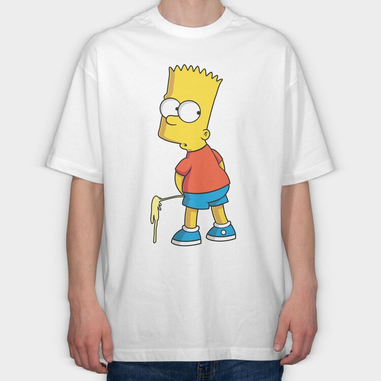 Simpsons Bart, Tricou Oversize Barbati (Unisex)
