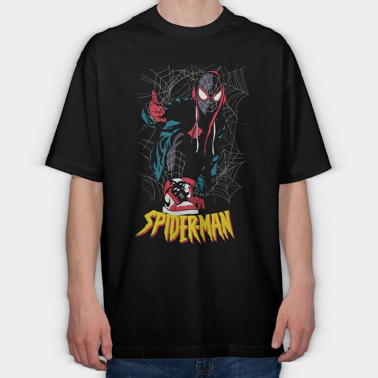 Spiderman Rock On, Tricou Oversize Barbati (Unisex)
