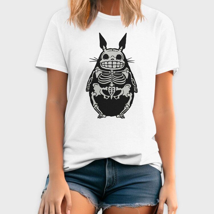 Skeleton Totoro, Tricou Barbati (Unisex)