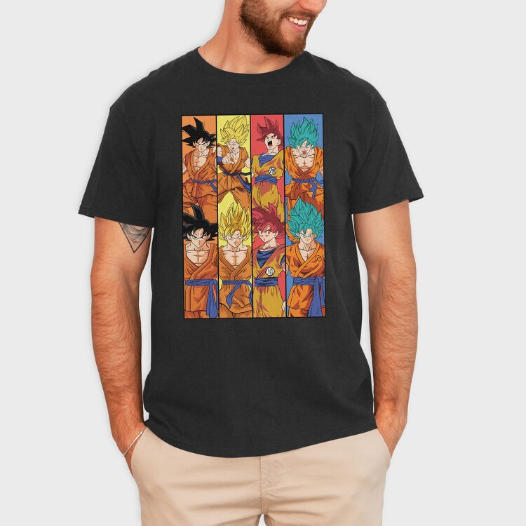 Goku Evolution, Tricou Barbati (Unisex)