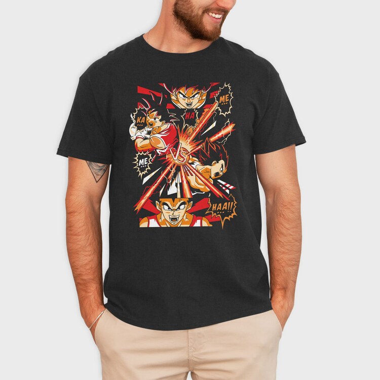 Goku Vs Vegeta, Tricou Barbati (Unisex)