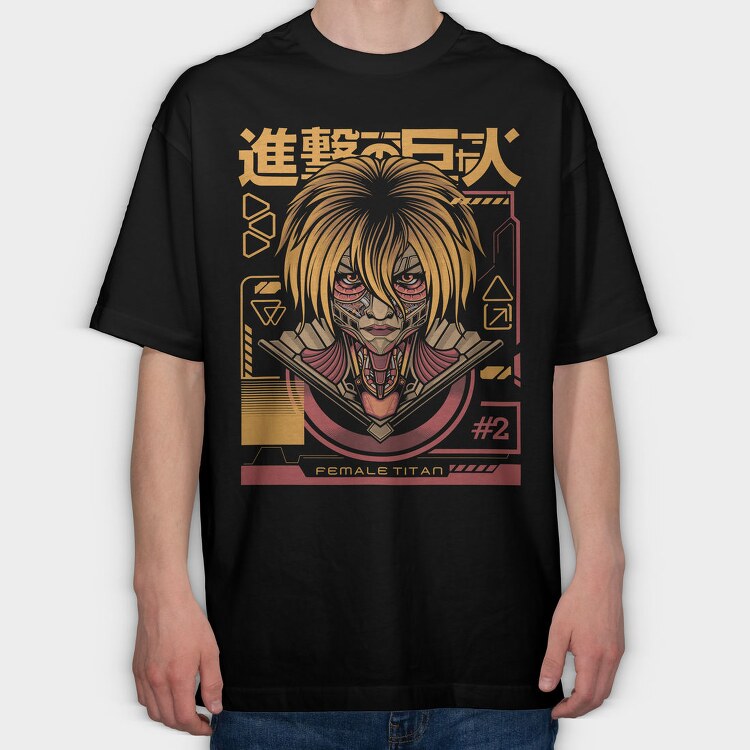 Female Titan 2, Tricou Oversize Barbati (Unisex)