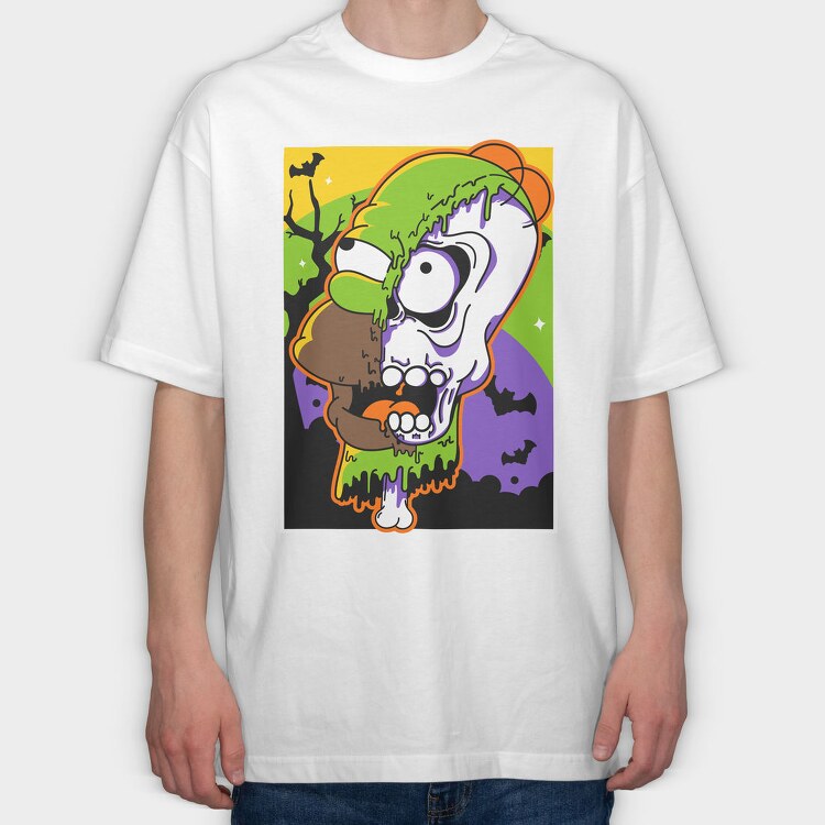 Zombie Clown Scream, Tricou Oversize Barbati (Unisex)