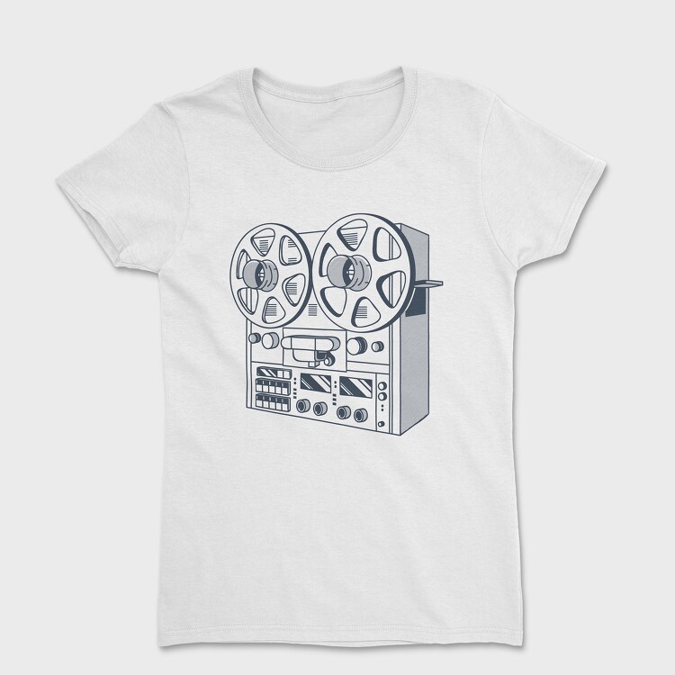 Vintage Audio Illustration 2, Tricou Femei