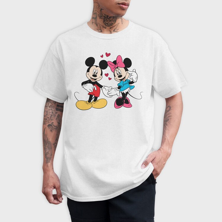 Mickey Minnie Love 1, Tricou Barbati (Unisex)