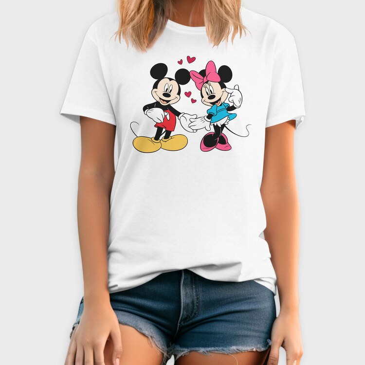 Mickey Minnie Love 1, Tricou Barbati (Unisex)