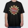 Flaming Heart Roses, Tricou Oversize Barbati (Unisex)
