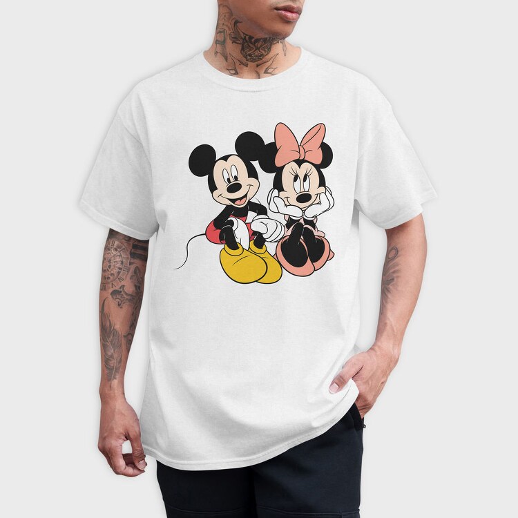 Mickey Minnie Love, Tricou Barbati (Unisex)