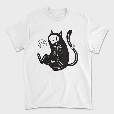 Tricou Barbati (Unisex), Skeleton Cat