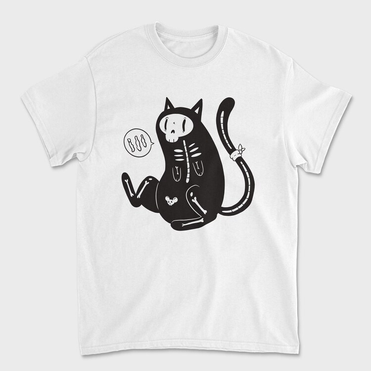 Skeleton Cat, Tricou Barbati (Unisex)