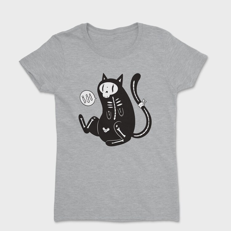 Skeleton Cat, Tricou Femei