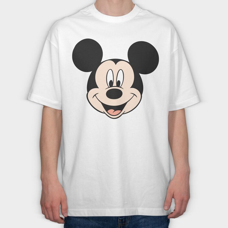 Mickey Mouse Smile 2, Tricou Oversize Barbati (Unisex)