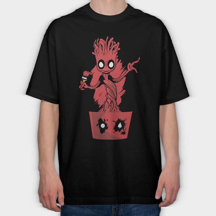Groot Ice Cream, Tricou Oversize Barbati (Unisex)