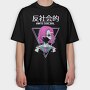 Neon Girl Triangle, Tricou Oversize Barbati (Unisex)