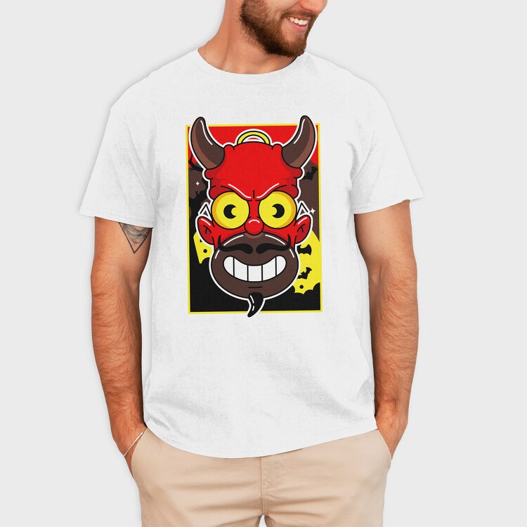 Halloween Devil Grin, Tricou Barbati (Unisex)