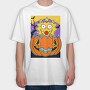 Halloween Maggie Pumpkin, Tricou Oversize Barbati (Unisex)