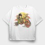 Ani Bike Ride, Tricou Oversize Barbati (Unisex)