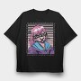 Hardcore Glitch Girl, Tricou Oversize Barbati (Unisex)