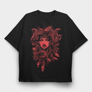 Red Snake Queen, Tricou Oversize Barbati (Unisex)