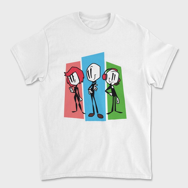Stick Figure Trio, Tricou Barbati (Unisex)