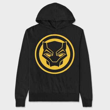 Yellow Panther Mask, Hanorac Oversize Barbati (Unisex)