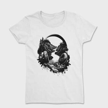 headphone landscape, Tricou Femei
