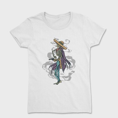 Tricou Femei, Cowboy Skeleton