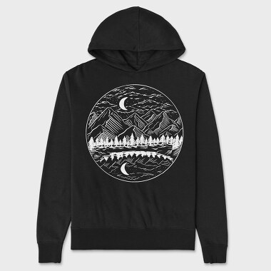 Night Landscape, Hanorac Oversize Barbati (Unisex)