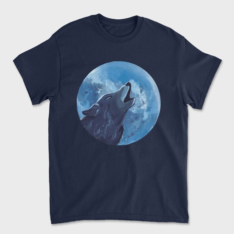 Tricou Barbati (Unisex), Moon Wolf