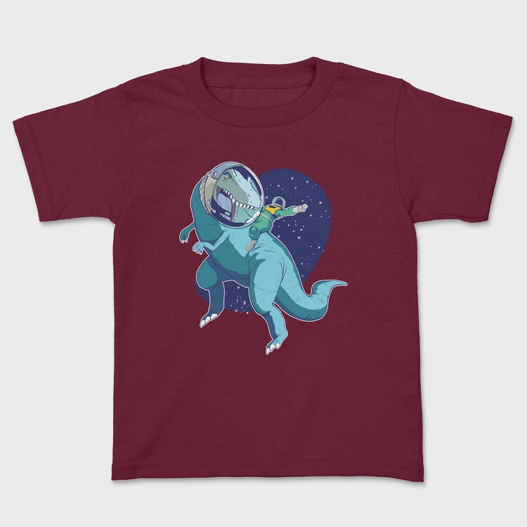 Astronaut Riding Dino, Tricou Copii