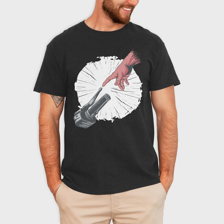 Hand And Motorcycle, Tricou Barbati (Unisex)