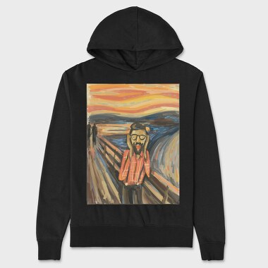 Hipster Scream, Hanorac Oversize Barbati (Unisex)