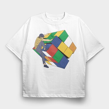 Cube Climber, Tricou Oversize Barbati (Unisex)