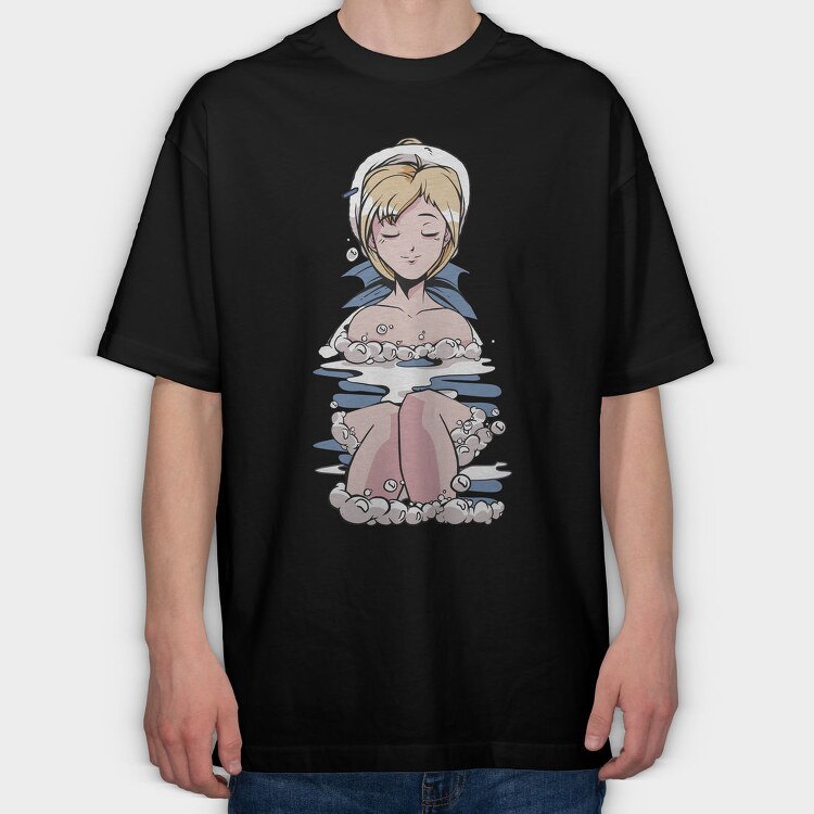 Bath Time Bliss, Tricou Oversize Barbati (Unisex)