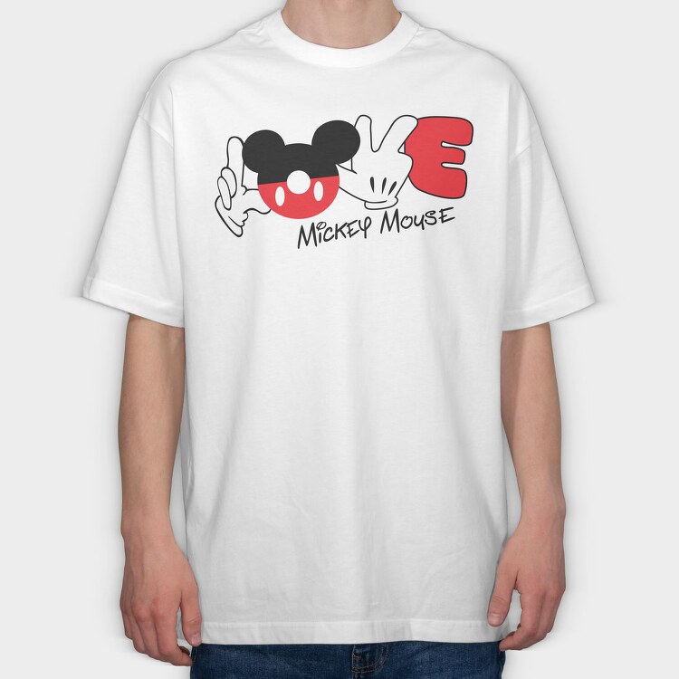 Mickey Love, Tricou Oversize Barbati (Unisex)