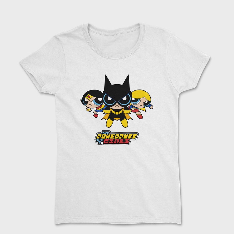 The Powerpuff Girls Wonderwoman Batgirl, Tricou Femei